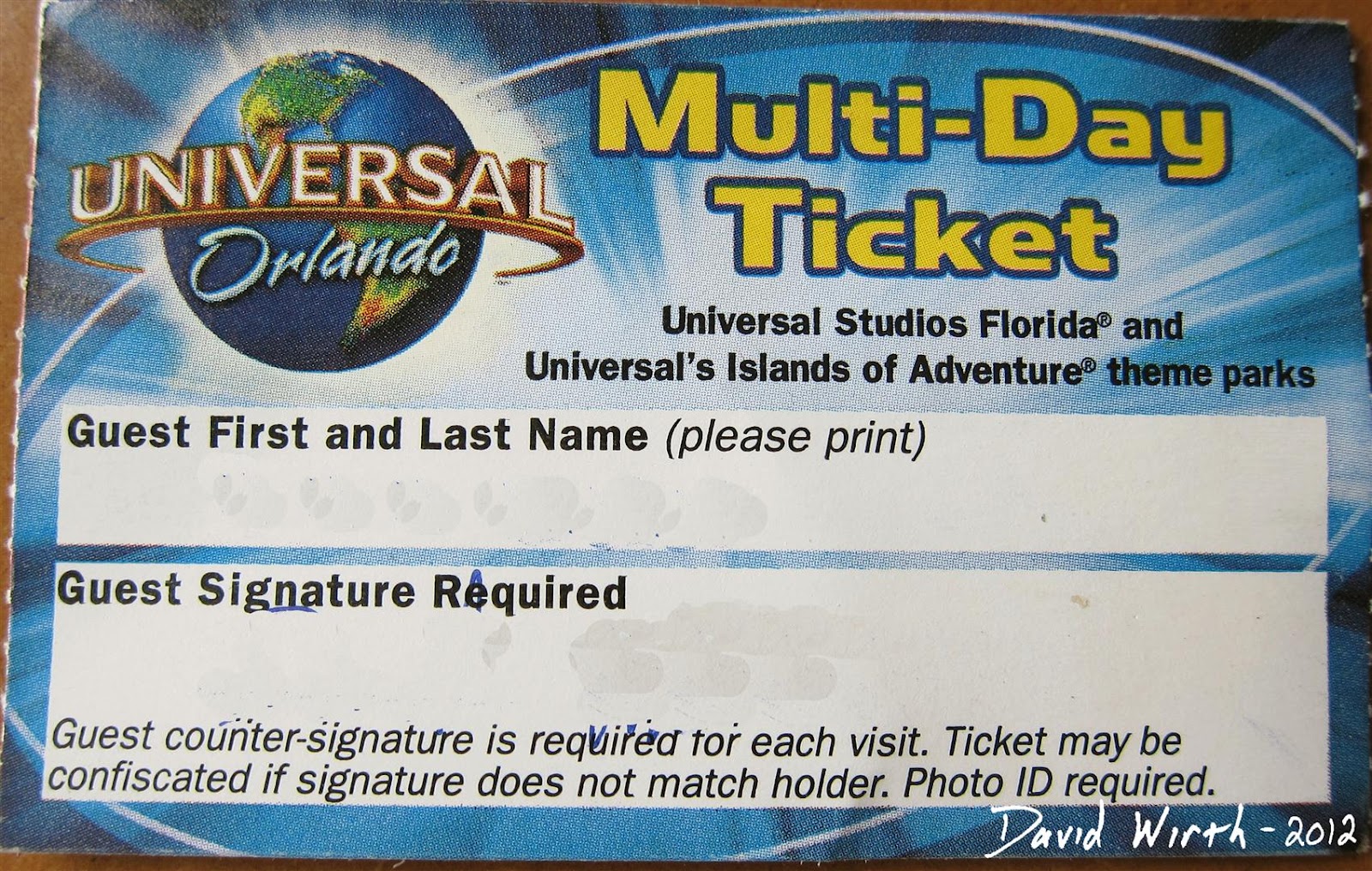 Make sure you have correct Universal tickets! theDIBB